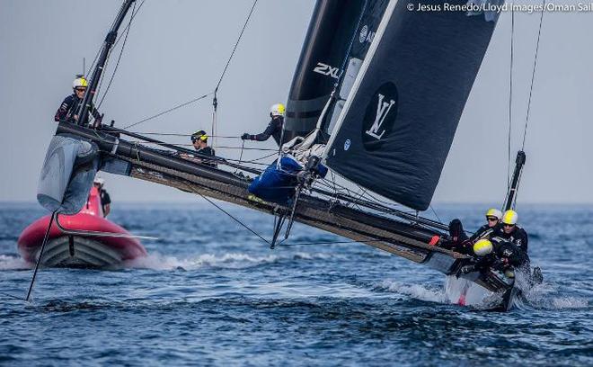 Practice race - Louis Vuitton America's Cup World Series Oman 2016. © Jesus Renedo/LIoyd Images/Oman Sail